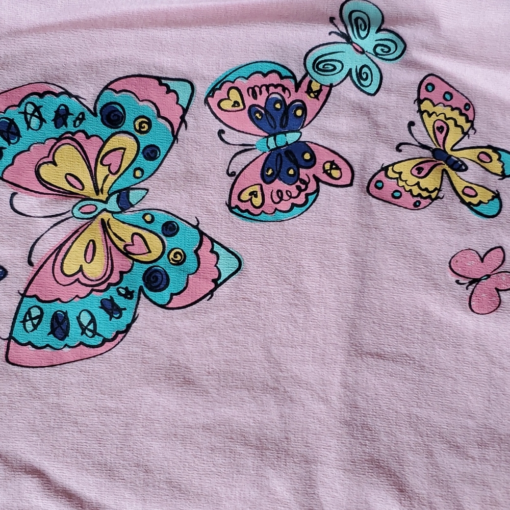 Hanna Andersson pink butterfly swing tee size 90, 3t